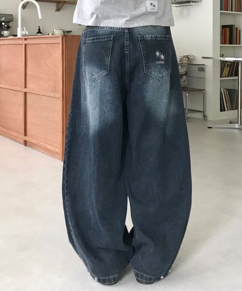 COIRIS（コイリス）の「ネーデンデニムワイドウォッシングパンツ (2カラー)（デニムパンツ・レディース・ブラック/ネイビー・MEDIUM/SMALL）」の13枚目の写真