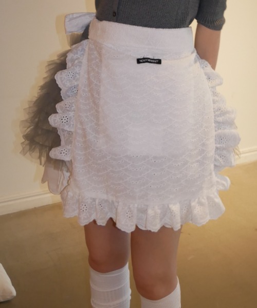 HONEY MI HONEY（ハニーミーハニー）の「cotton frill rose apron tote bag（トートバッグ・レディース・レッド/ピンク/ホワイト・FREE）」の9枚目の写真