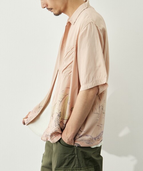 REMI RELIEF(レミレリーフ)の「【REMI RELIEF/レミレリーフ】レーヨンアロハシャツ(ヨット総柄)(シャツ/ブラウス・メンズ・ベージュ/オフホワイト/ピンク・S/M/L/XL)」の19枚目の写真