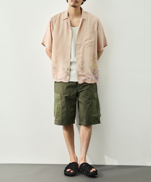 REMI RELIEF(レミレリーフ)の「【REMI RELIEF/レミレリーフ】レーヨンアロハシャツ(ヨット総柄)(シャツ/ブラウス・メンズ・ベージュ/オフホワイト/ピンク・S/M/L/XL)」の15枚目の写真
