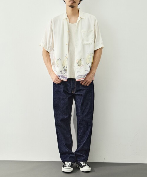 REMI RELIEF(レミレリーフ)の「【REMI RELIEF/レミレリーフ】レーヨンアロハシャツ(ヨット総柄)(シャツ/ブラウス・メンズ・ベージュ/オフホワイト/ピンク・S/M/L/XL)」の8枚目の写真