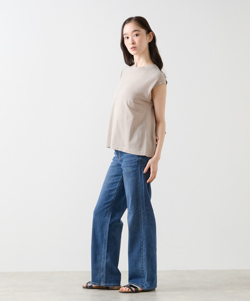 LOGEMENT DE CLAIRE(ロジュモンドクレール)の「ノースリーブニットプルオーバー(ニット/セーター・レディース・グレイッシュベージュ/ライトブルーグレー/ダークネイビー・FREE)」の10枚目の写真