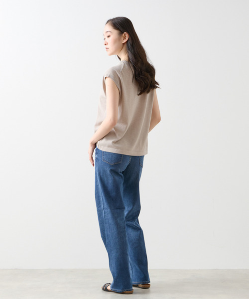LOGEMENT DE CLAIRE(ロジュモンドクレール)の「ノースリーブニットプルオーバー(ニット/セーター・レディース・グレイッシュベージュ/ライトブルーグレー/ダークネイビー・FREE)」の11枚目の写真
