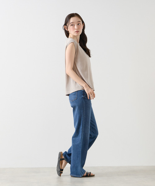 LOGEMENT DE CLAIRE(ロジュモンドクレール)の「ノースリーブニットプルオーバー(ニット/セーター・レディース・グレイッシュベージュ/ライトブルーグレー/ダークネイビー・FREE)」の15枚目の写真