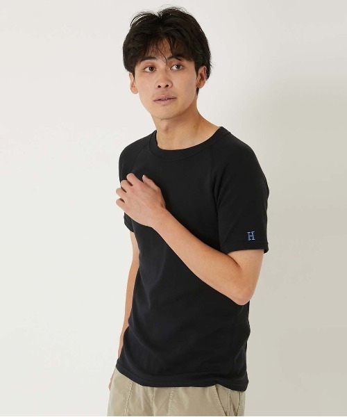 HOLLYWOOD RANCH MARKET(ハリウッドランチマーケット)の「ストレッチフライスライト ラグラン ショートスリーブTシャツ(その他トップス・メンズ・ホワイト/ブラック/ダークネイビー・S/M/XL/L)」の6枚目の写真