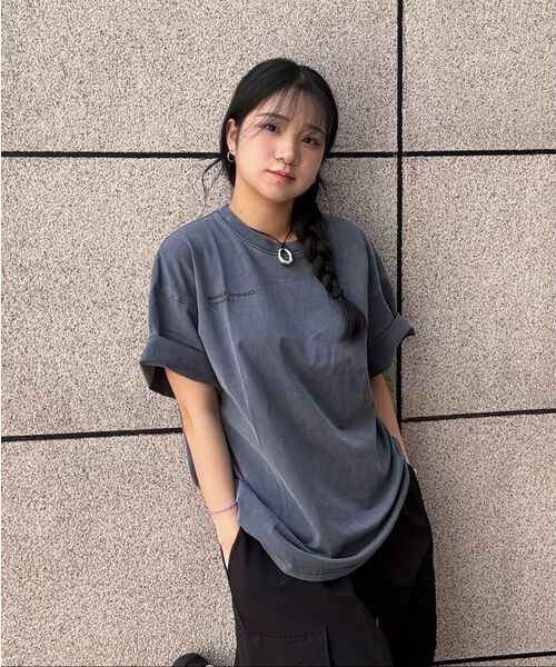URBANAGE(アーバンエイジ)の「CONTROL TOWER ピグメントオーバー半袖ブラック(Tシャツ/カットソー・レディース・その他・MEDIUM)」の18枚目の写真