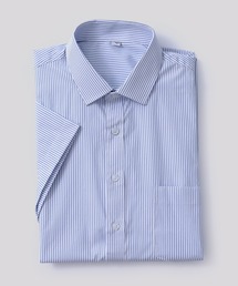 Cloudstyle（クラウドスタイル）の「【Cloudstyle】形態安定 ストライプ ボタンダウン 半袖 シャツ（ビジネスシャツ）」