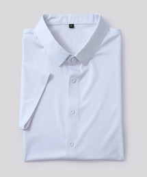Cloudstyle（クラウドスタイル）の「【Cloudstyle】形態安定 ストライプ ボタンダウン 半袖 シャツ（ビジネスシャツ）」