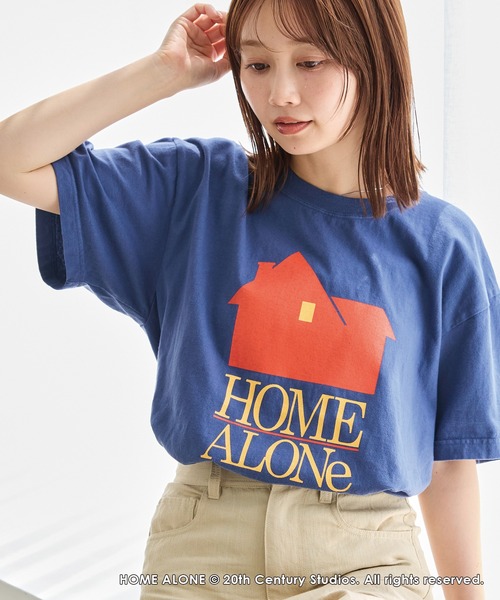 GOOD ROCK SPEED(グッドロックスピード)の「【GOOD ROCK SPEED】HOME ALONE|ホーム・アローン/プリントTシャツ(Tシャツ/カットソー・レディース・ネイビー・F)」の1枚目の写真
