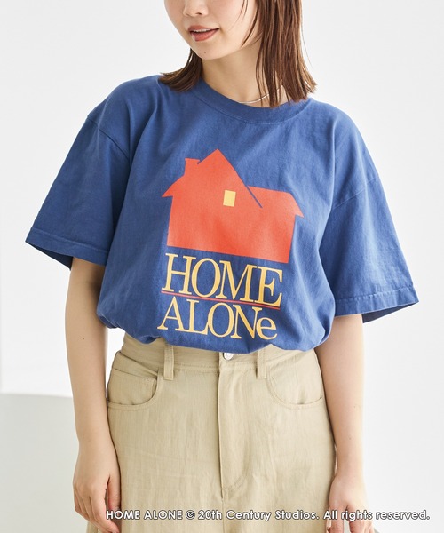GOOD ROCK SPEED(グッドロックスピード)の「【GOOD ROCK SPEED】HOME ALONE|ホーム・アローン/プリントTシャツ(Tシャツ/カットソー・レディース・ネイビー・F)」の3枚目の写真