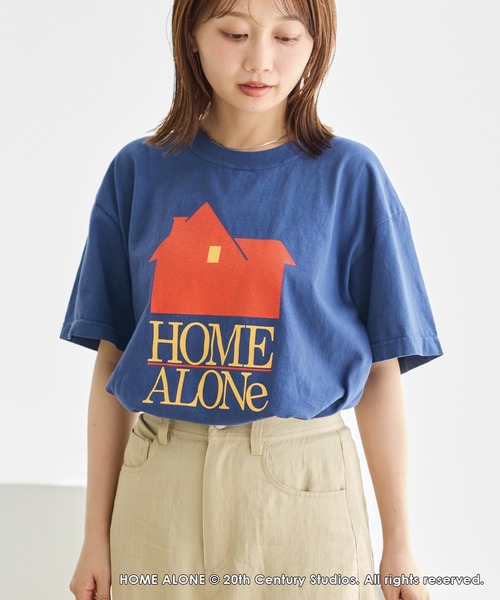 GOOD ROCK SPEED(グッドロックスピード)の「【GOOD ROCK SPEED】HOME ALONE|ホーム・アローン/プリントTシャツ(Tシャツ/カットソー・レディース・ネイビー・F)」の4枚目の写真
