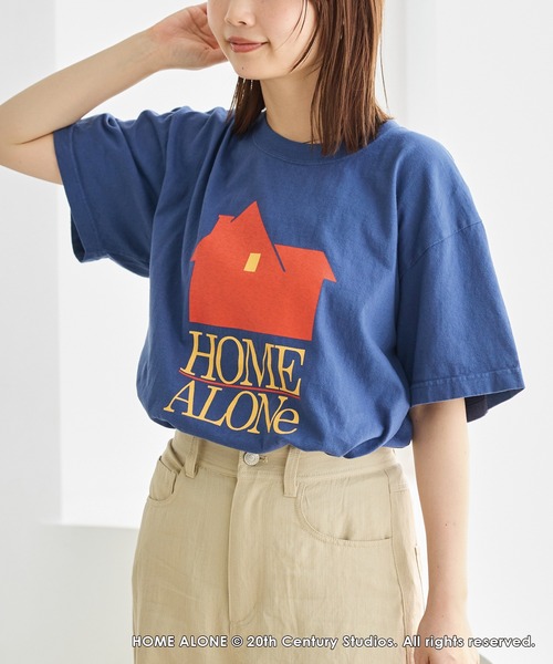 GOOD ROCK SPEED(グッドロックスピード)の「【GOOD ROCK SPEED】HOME ALONE|ホーム・アローン/プリントTシャツ(Tシャツ/カットソー・レディース・ネイビー・F)」の5枚目の写真