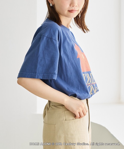 GOOD ROCK SPEED(グッドロックスピード)の「【GOOD ROCK SPEED】HOME ALONE|ホーム・アローン/プリントTシャツ(Tシャツ/カットソー・レディース・ネイビー・F)」の7枚目の写真