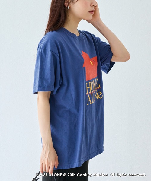 GOOD ROCK SPEED(グッドロックスピード)の「【GOOD ROCK SPEED】HOME ALONE|ホーム・アローン/プリントTシャツ(Tシャツ/カットソー・レディース・ネイビー・F)」の21枚目の写真