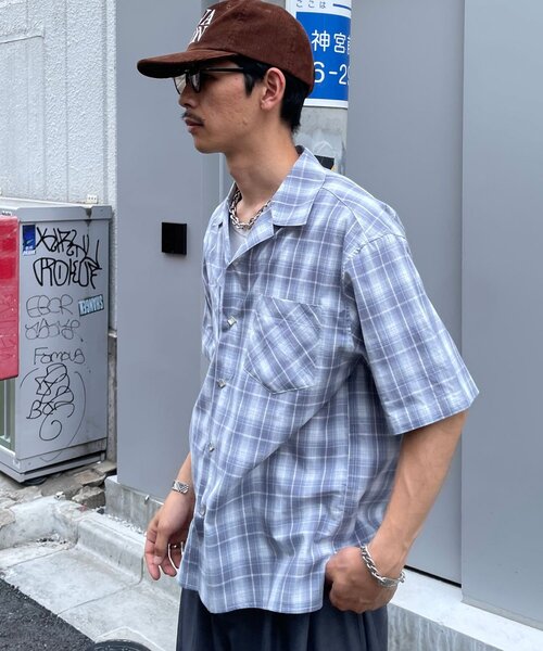 CIAOPANIC（チャオパニック）の「スタッズボタンオンブレチェックシャツ（シャツ/ブラウス・メンズ・ブラック/サックスブルー・LARGE/MEDIUM）」の11枚目の写真