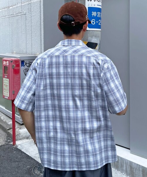 CIAOPANIC（チャオパニック）の「スタッズボタンオンブレチェックシャツ（シャツ/ブラウス・メンズ・ブラック/サックスブルー・LARGE/MEDIUM）」の12枚目の写真