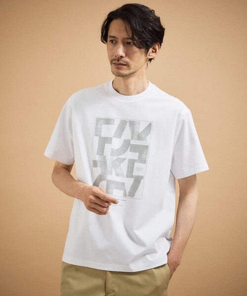 TAKEO KIKUCHI(タケオキクチ)の「パズル柄Tシャツ(Tシャツ/カットソー・メンズ・ホワイト/ライトグレー/レンガ・03/02/04)」の2枚目の写真