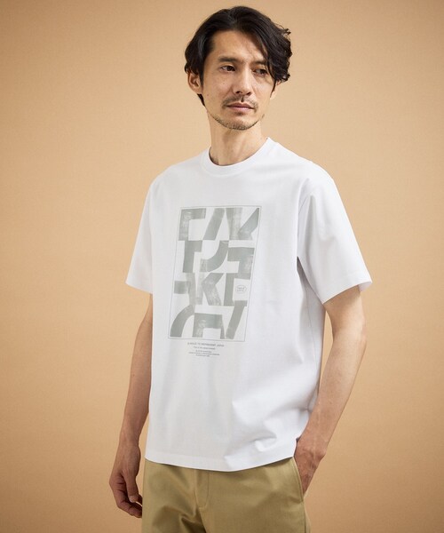 TAKEO KIKUCHI(タケオキクチ)の「パズル柄Tシャツ(Tシャツ/カットソー・メンズ・ホワイト/ライトグレー/レンガ・03/02/04)」の7枚目の写真