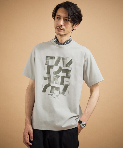 TAKEO KIKUCHI(タケオキクチ)の「パズル柄Tシャツ(Tシャツ/カットソー・メンズ・ホワイト/ライトグレー/レンガ・03/02/04)」の11枚目の写真