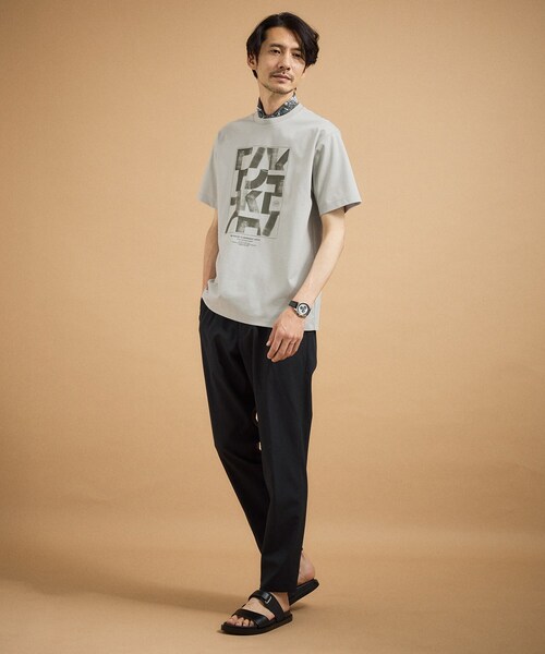 TAKEO KIKUCHI(タケオキクチ)の「パズル柄Tシャツ(Tシャツ/カットソー・メンズ・ホワイト/ライトグレー/レンガ・03/02/04)」の12枚目の写真