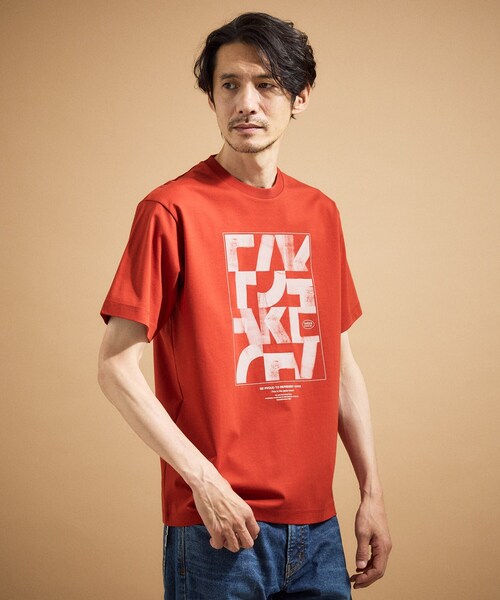 TAKEO KIKUCHI(タケオキクチ)の「パズル柄Tシャツ(Tシャツ/カットソー・メンズ・ホワイト/ライトグレー/レンガ・03/02/04)」の15枚目の写真