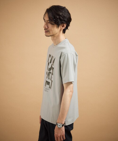 TAKEO KIKUCHI(タケオキクチ)の「パズル柄Tシャツ(Tシャツ/カットソー・メンズ・ホワイト/ライトグレー/レンガ・03/02/04)」の19枚目の写真