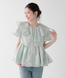 セール】ミックスカラー花柄ジャガードトップス（その他トップス