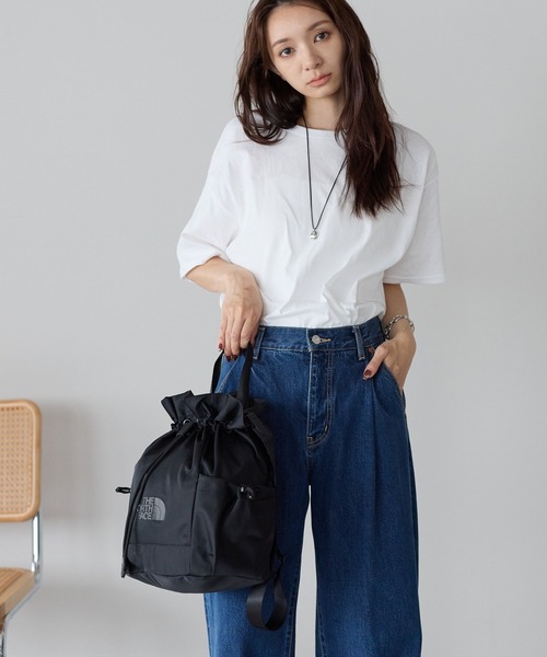 THE NORTH FACE(ザノースフェイス)の「【THE NORTH FACE/ザ・ノースフェイス】5WAY 巾着ショルダーバッグ/リュック/バックパック/W LIGHT BONNEY PACK/ユニセックス(バックパック/リュック・レディース・ホワイト/ブラック・FREE)」の21枚目の写真