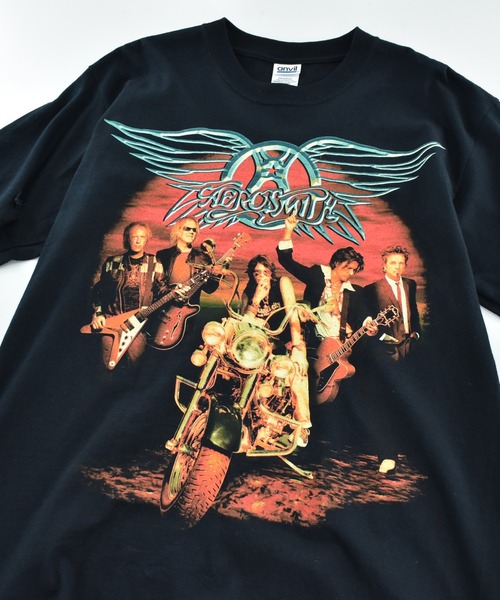 VINTAGE(ヴィンテージ)の「【USED】Y2K Anvil “Aerosmith” バンドTシャツ(Tシャツ/カットソー・メンズ・ブラック・LARGE)」の2枚目の写真