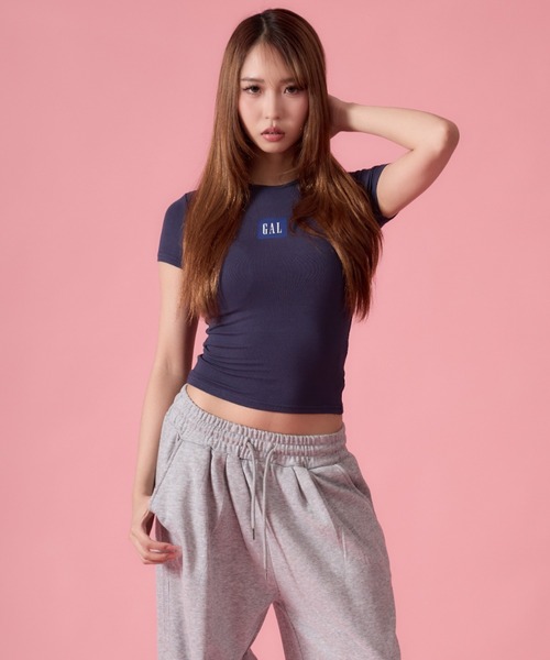 mindseeker girls(マインドシーカーガールズ)の「Box Ribbed Mini T-Shirt / ボックスリブミニTシャツ(Tシャツ/カットソー・レディース・グレー/ブラック/ネイビー・FREE)」の3枚目の写真