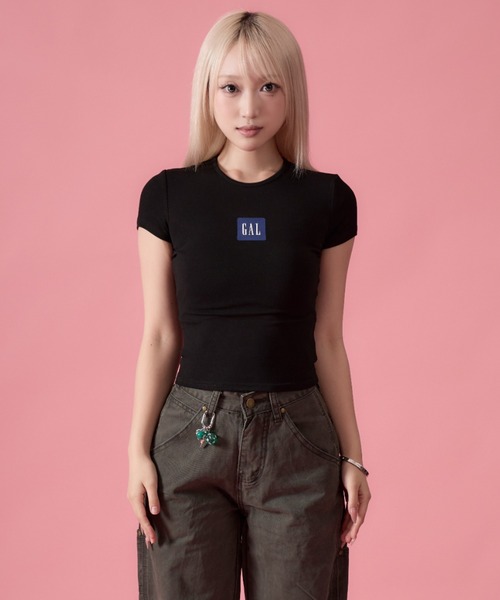mindseeker girls(マインドシーカーガールズ)の「Box Ribbed Mini T-Shirt / ボックスリブミニTシャツ(Tシャツ/カットソー・レディース・グレー/ブラック/ネイビー・FREE)」の4枚目の写真