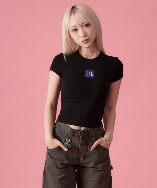 mindseeker girls(マインドシーカーガールズ)の「Box Ribbed Mini T-Shirt / ボックスリブミニTシャツ(Tシャツ/カットソー・レディース・グレー/ブラック/ネイビー・FREE)」の5枚目の写真
