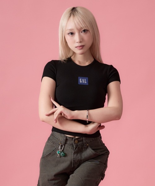 mindseeker girls(マインドシーカーガールズ)の「Box Ribbed Mini T-Shirt / ボックスリブミニTシャツ(Tシャツ/カットソー・レディース・グレー/ブラック/ネイビー・FREE)」の6枚目の写真