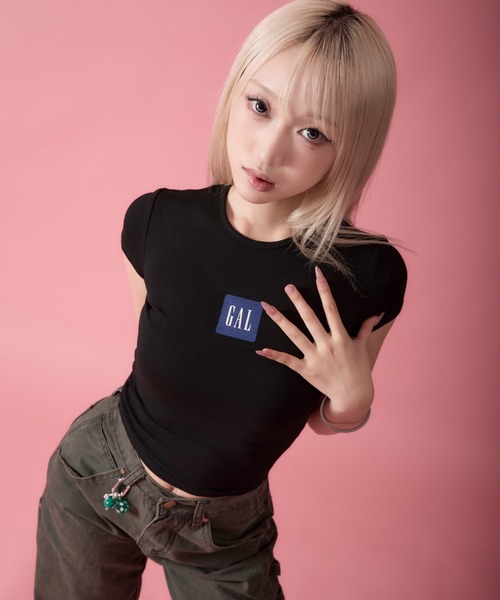 mindseeker girls(マインドシーカーガールズ)の「Box Ribbed Mini T-Shirt / ボックスリブミニTシャツ(Tシャツ/カットソー・レディース・グレー/ブラック/ネイビー・FREE)」の8枚目の写真