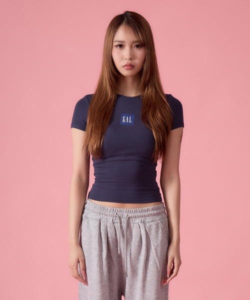 mindseeker girls(マインドシーカーガールズ)の「Box Ribbed Mini T-Shirt / ボックスリブミニTシャツ(Tシャツ/カットソー・レディース・グレー/ブラック/ネイビー・FREE)」の19枚目の写真