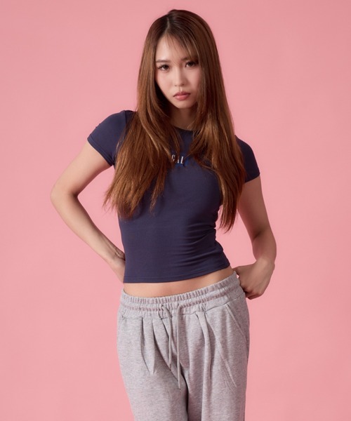 mindseeker girls(マインドシーカーガールズ)の「Box Ribbed Mini T-Shirt / ボックスリブミニTシャツ(Tシャツ/カットソー・レディース・グレー/ブラック/ネイビー・FREE)」の20枚目の写真