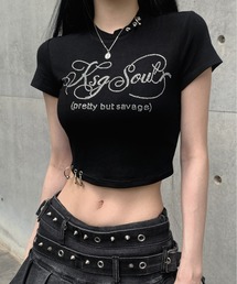 ピアスビジューTシャツ