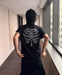 BONE STAR CROP TEE (BLACK WHITE)
