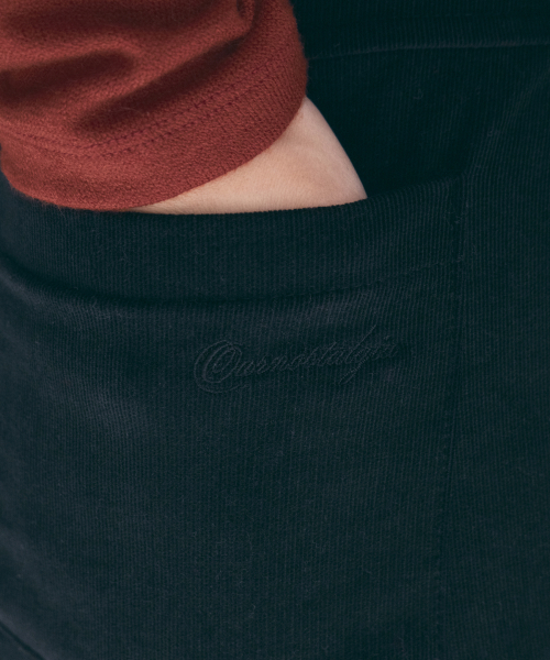 OURNOSTALGIA(アワー ノスタルジア)の「Twin Flap Corduroy Pants_Black(O25-PT15)(その他パンツ・レディース・ブラック・MEDIUM/SMALL)」の4枚目の写真