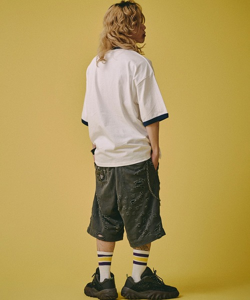 GALFY(ガルフィー)の「【GALFY/ガルフィー】古着みたいな新品 Tシャツ(Tシャツ/カットソー・メンズ・杢グレー/オフホワイト・M/XL/L)」の10枚目の写真