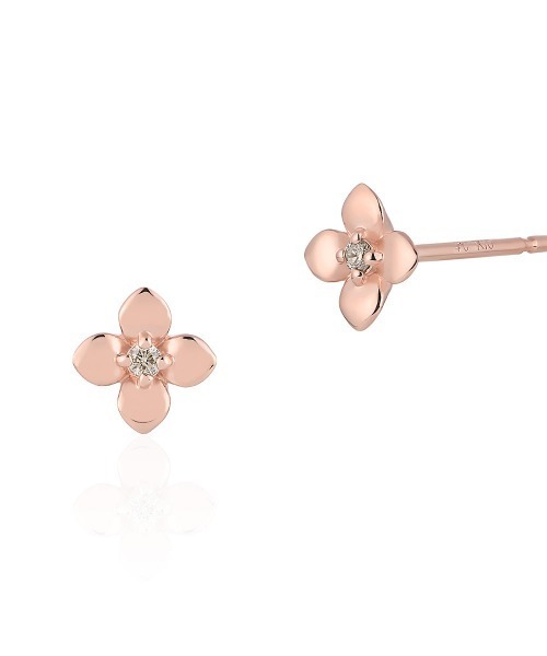 シルバー フラワー ピアス（ピアス（両耳用））｜4℃（ヨンドシー）の