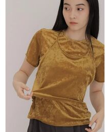 Velour layered top