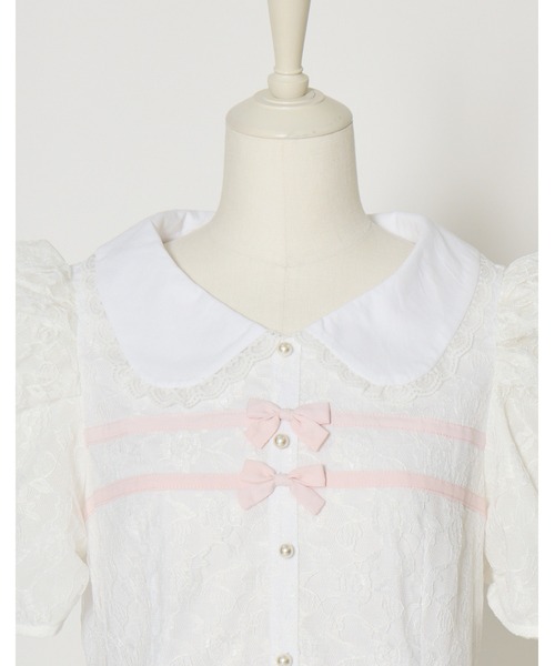 mellfy memory（メルフィーメモリー）の「Twin ribbon lace blouse（シャツ/ブラウス・レディース・ホワイト・FREE）」の9枚目の写真