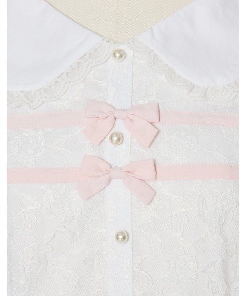 mellfy memory（メルフィーメモリー）の「Twin ribbon lace blouse（シャツ/ブラウス・レディース・ホワイト・FREE）」の10枚目の写真