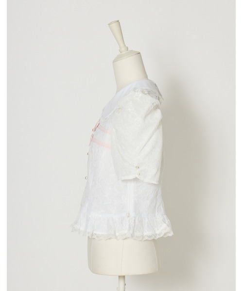 mellfy memory（メルフィーメモリー）の「Twin ribbon lace blouse（シャツ/ブラウス・レディース・ホワイト・FREE）」の7枚目の写真