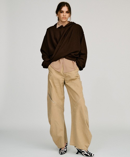 PRANK PROJECT(プランクプロジェクト)の「【2026Autumn Pre-Order】バレルレッグペインターパンツ / Barrel Leg Painter Pants(デニムパンツ・レディース・ネイビー/レッド/ベージュ・38/36)」の6枚目の写真