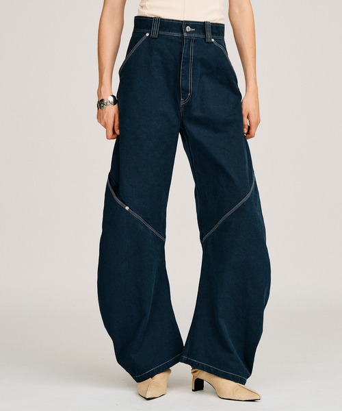 PRANK PROJECT(プランクプロジェクト)の「【2026Autumn Pre-Order】バレルレッグペインターパンツ / Barrel Leg Painter Pants(デニムパンツ・レディース・ネイビー/レッド/ベージュ・38/36)」の9枚目の写真