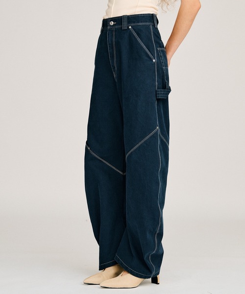 PRANK PROJECT(プランクプロジェクト)の「【2026Autumn Pre-Order】バレルレッグペインターパンツ / Barrel Leg Painter Pants(デニムパンツ・レディース・ネイビー/レッド/ベージュ・38/36)」の10枚目の写真