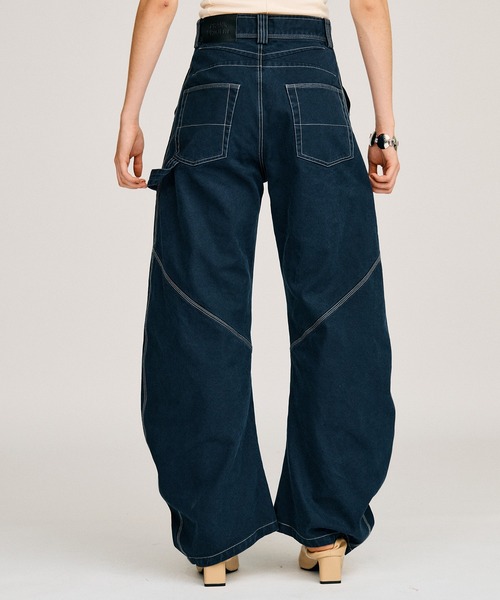 PRANK PROJECT(プランクプロジェクト)の「【2026Autumn Pre-Order】バレルレッグペインターパンツ / Barrel Leg Painter Pants(デニムパンツ・レディース・ネイビー/レッド/ベージュ・38/36)」の11枚目の写真