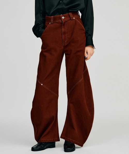 PRANK PROJECT(プランクプロジェクト)の「【2026Autumn Pre-Order】バレルレッグペインターパンツ / Barrel Leg Painter Pants(デニムパンツ・レディース・ネイビー/レッド/ベージュ・38/36)」の14枚目の写真
